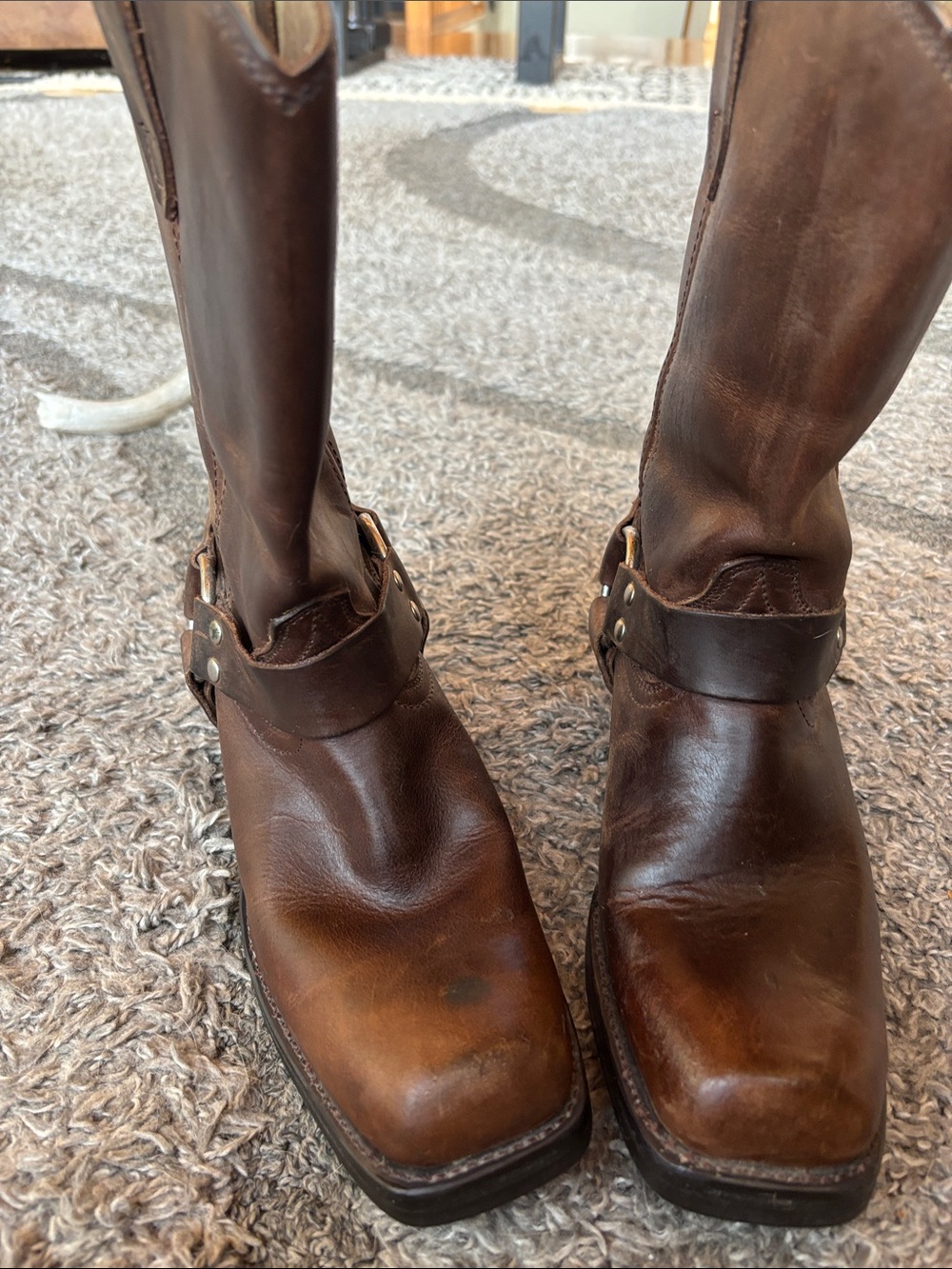Durango Brown Leather Harness Ankle Boots - Picture 2 of 9